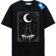 Moonwatcher Cat T Shirt, Witchy Black Cat Lover Tee