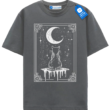 Moonwatcher Cat T Shirt, Witchy Black Cat Lover Tee