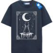 Moonwatcher Cat T Shirt, Witchy Black Cat Lover Tee