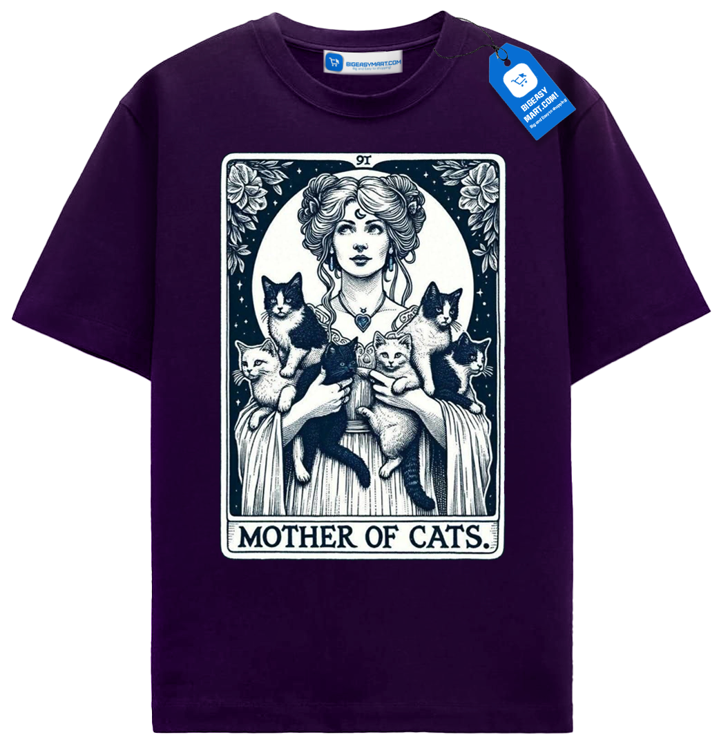 Mother Of Cats T Shirt, Cat Lover Tee Mother Of Cats T Shirt, Cat Lover Tee - Image 5