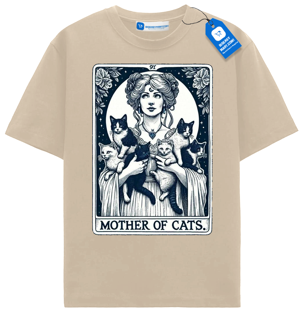 Mother Of Cats T Shirt, Cat Lover Tee Mother Of Cats T Shirt, Cat Lover Tee - Image 3
