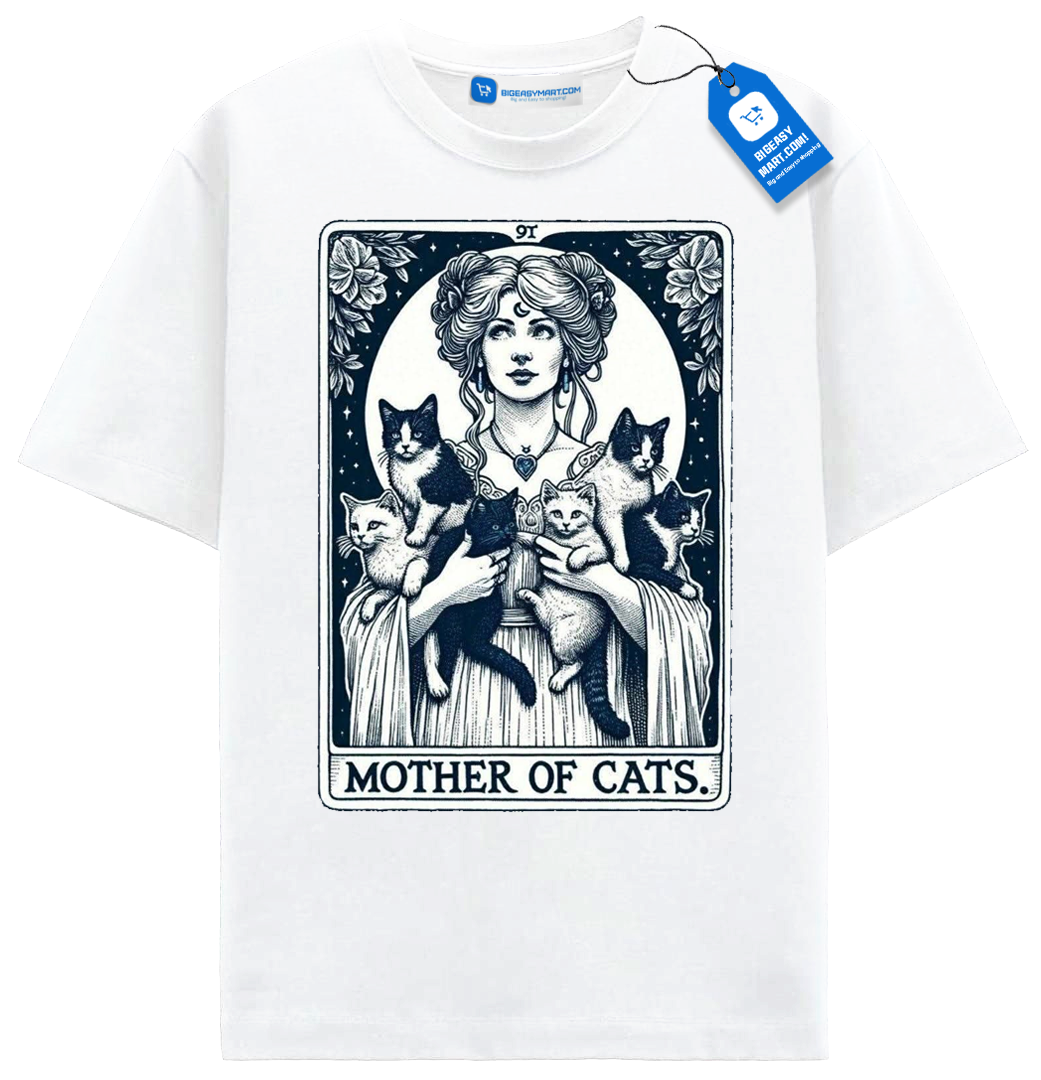 Mother Of Cats T Shirt, Cat Lover Tee Mother Of Cats T Shirt, Cat Lover Tee - Image 2