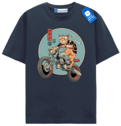 Motorcycle Cat T Shirt, Cool Cat Lover Tee