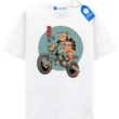 Motorcycle Cat T Shirt, Cool Cat Lover Tee
