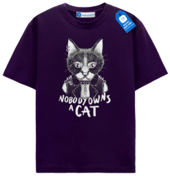 Nobody Owns A Cat T Shirt, Cool Cat Lover Tee