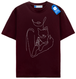 One Line Hug Minimalist, Cat Lover T Shirt