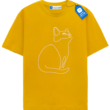 One Line Kitty Shirt, Milimalist Cat Lover Tee