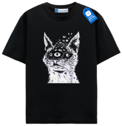 Psychedelic Trippy Cat Tee, Halloween Cat Shirt