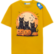 Pumpkin Pals Triple Black Cat Halloween Tee