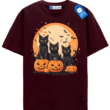 Pumpkin Pals Triple Black Cat Halloween Tee
