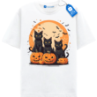 Pumpkin Pals Triple Black Cat Halloween Tee