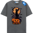 Pumpkin Throne Black Cat Halloween Tee