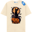 Pumpkin Throne Black Cat Halloween Tee