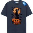 Pumpkin Throne Black Cat Halloween Tee