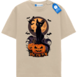 Pumpkin Throne Black Cat Halloween Tee