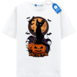 Pumpkin Throne Black Cat Halloween Tee