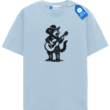 Retro Western Guitar Tee, Cat Lover T Shirt