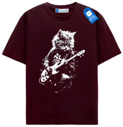 Rock Cat Guitar T Shirt, Funny Cat Lover Gift