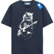 Rock Cat Guitar T Shirt, Funny Cat Lover Gift