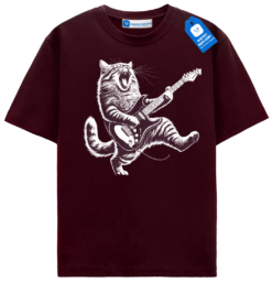 Rockstar Cat Playing Guitar, Funny Cat Owner T Shirt