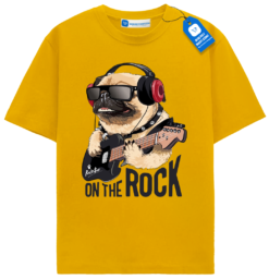 Rockstar Pug On The Rock Guitar T Shirt, Dog Lover Tee