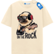 Rockstar Pug On The Rock Guitar T Shirt, Dog Lover Tee