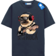 Rockstar Pug On The Rock Guitar T Shirt, Dog Lover Tee