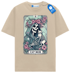 Skeleton Cat Mom T Shirt, Cat Lover Tee