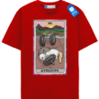Strength Tarot Cat T Shirt, Funny Gym Cat Lover Tee