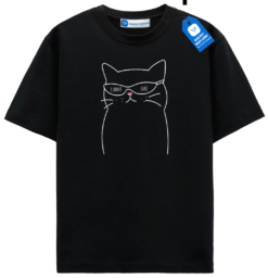 Sunglass Cat Minimal Tee