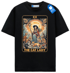 Tarot Card The Cat Lady, Halloween Woman T Shirt
