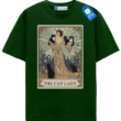 The Cat Lady Art Nouveau T Shirt, Vintage Cat Mom Tee