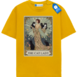 The Cat Lady Art Nouveau T Shirt, Vintage Cat Mom Tee