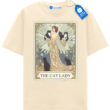 The Cat Lady Art Nouveau T Shirt, Vintage Cat Mom Tee