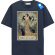 The Cat Lady Art Nouveau T Shirt, Vintage Cat Mom Tee