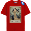 The Cat Lady Art Nouveau T Shirt, Vintage Cat Mom Tee