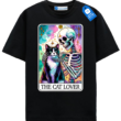 The Cat Lover T Shirt, Skeleton And Cat Tee