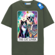The Cat Lover T Shirt, Skeleton And Cat Tee