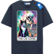 The Cat Lover T Shirt, Skeleton And Cat Tee