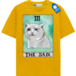 The Sad Cat T Shirt, Funny Tarot Meme Cat Tee