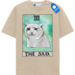 The Sad Cat T Shirt, Funny Tarot Meme Cat Tee