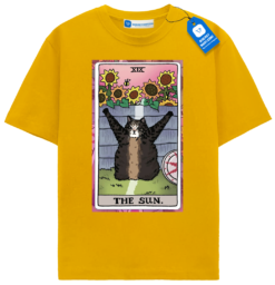 The Sun Tarot Cat T Shirt, Funny Fat Cat Lover Tee