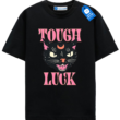 Tough Luck Crescent Moon Black Cat T Shirt