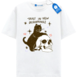 Trust In New Beginnings Black Cat And Skull T Shirt