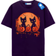 Twin Black Cats Halloween T Shirt
