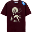 Vintage Witch Pin Up Halloween T Shirt, Retro Moon Cat Tee Vintage Witch Pin Up Halloween T Shirt, Retro Moon Cat Tee