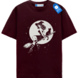 Witch And Black Cat T Shirt, Vintage Halloween Moon Tee
