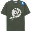 Witch And Black Cat T Shirt, Vintage Halloween Moon Tee