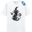 Witch Hat Black Cat T Shirt, Magical Halloween Cat Lover Tee