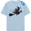 Witch On Broom With Cat T Shirt, Vintage Halloween Tee